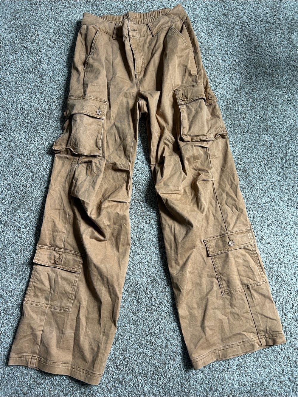 Women’s Cargo Pants in Brown - Comfortable Utility Style size S.